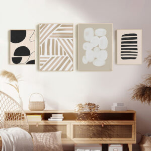 Geometric Shapes Wall Poster Room Decor Luxury Picture Canvas